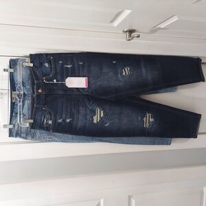Distressed Blue Jeans 2 Pair 1 NEW and 1 Preowned Both Size 13